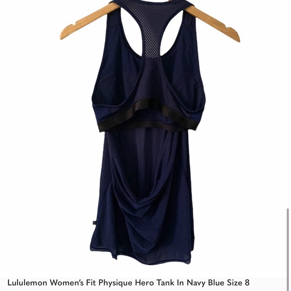 Lululemon Women’s Fit Physique Hero Tank In Navy Blue Size 8